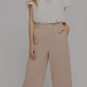 Gentle Fawn Tan Wide Leg Pants